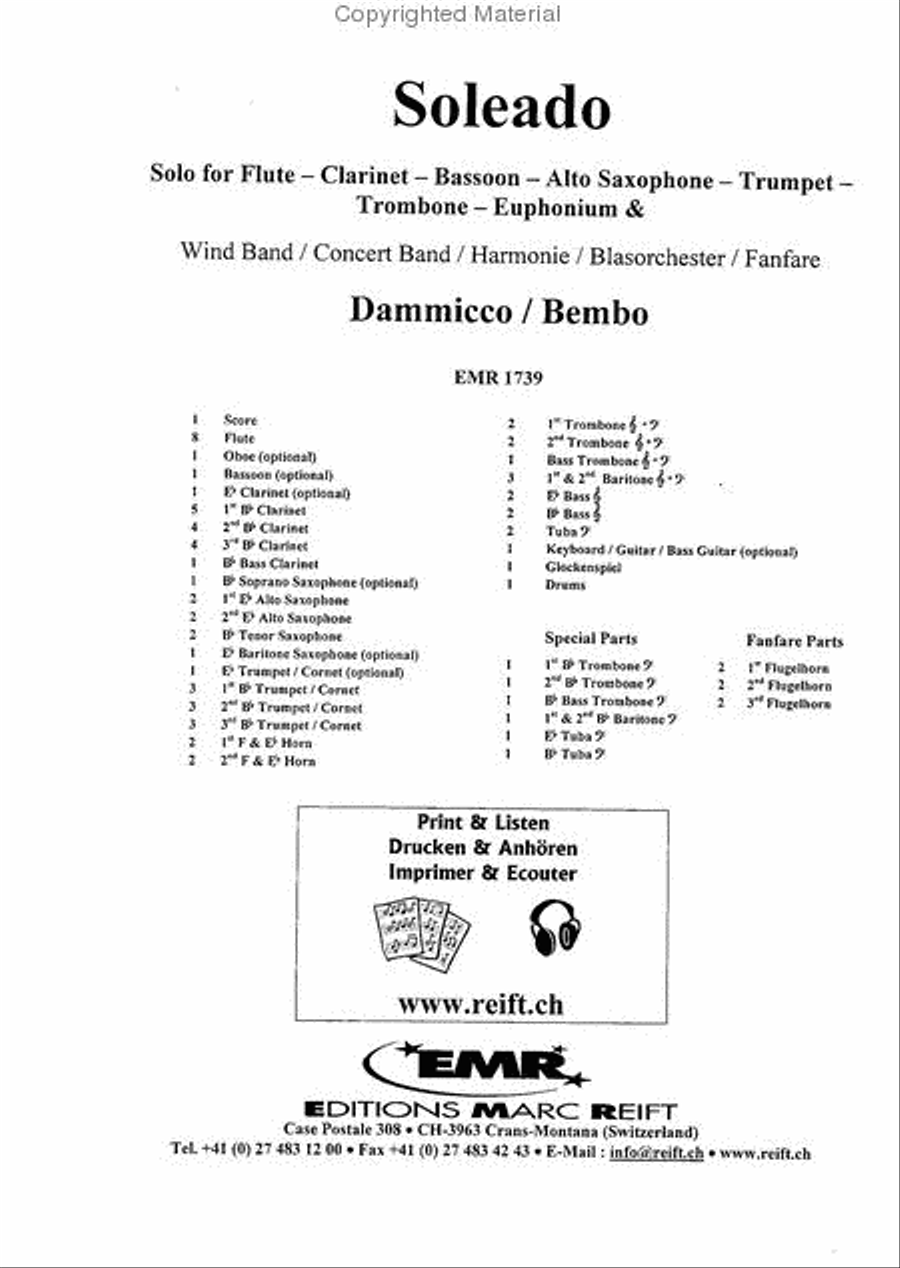 Soleado Soleado Concert Band scores gallery preview page 2
