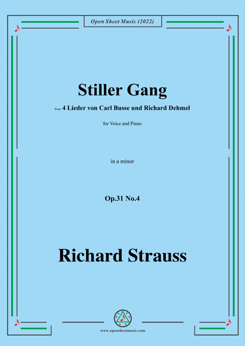 Richard Strauss-Stiller Gang,in a minor,Op.31 No.4 image number null