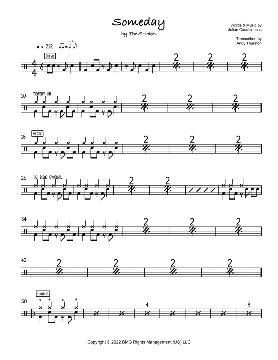 Someday Drum Set scores gallery preview page 1