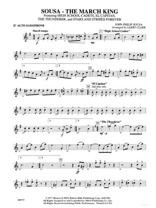 Sousa - The March King: E-flat Alto Saxophone