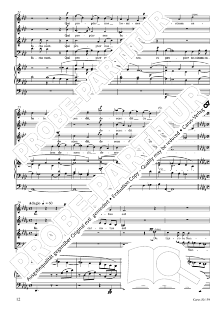 Mass in F Minor (Missa in f) 4-Part scores gallery preview page 13