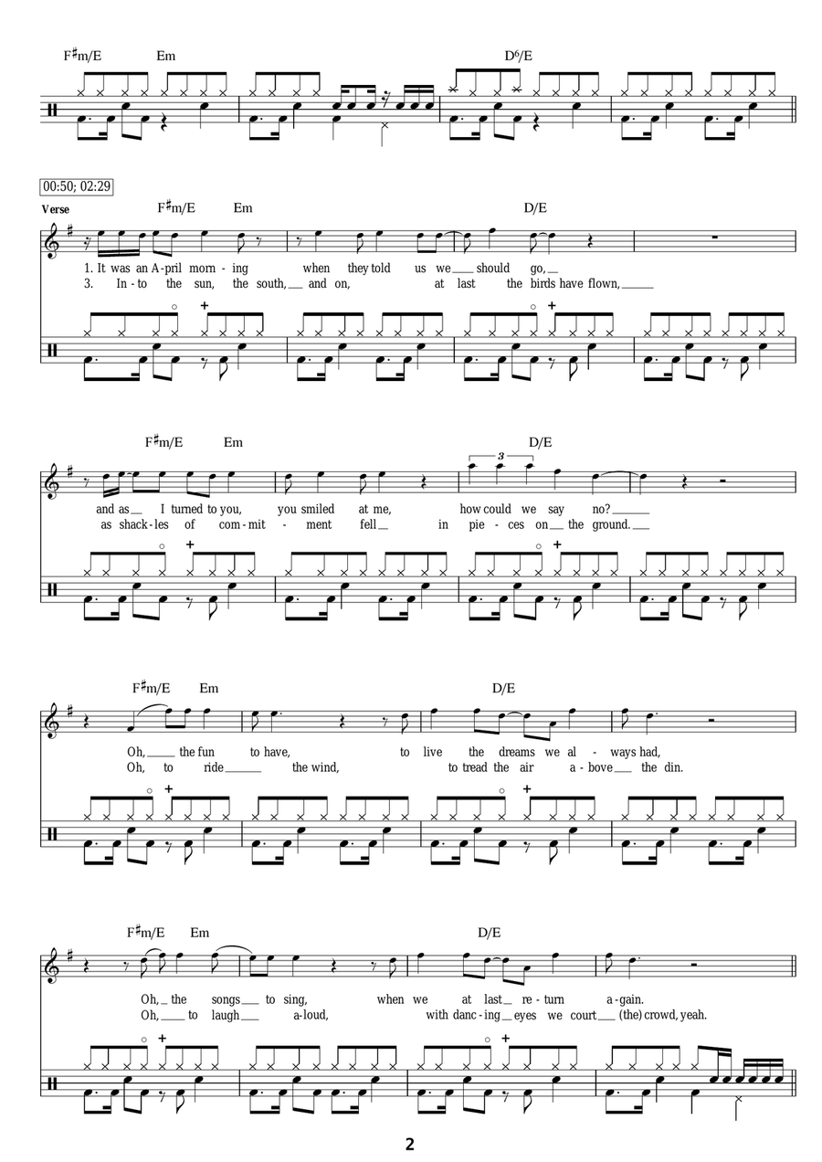 Achilles Last Stand Drum Set scores gallery preview page 2