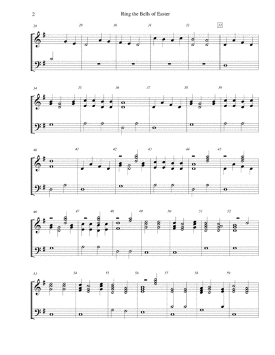 Ring the Bells of Easter - for 3-octave handbell choir 3-Octaves scores gallery preview page 2