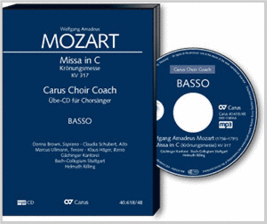 Missa in C (Coronation Mass). Carus Choir Coach - Bass Missa in C (Coronation Mass). Carus Choir Coach - Bass 4-Part scores gallery preview page 1