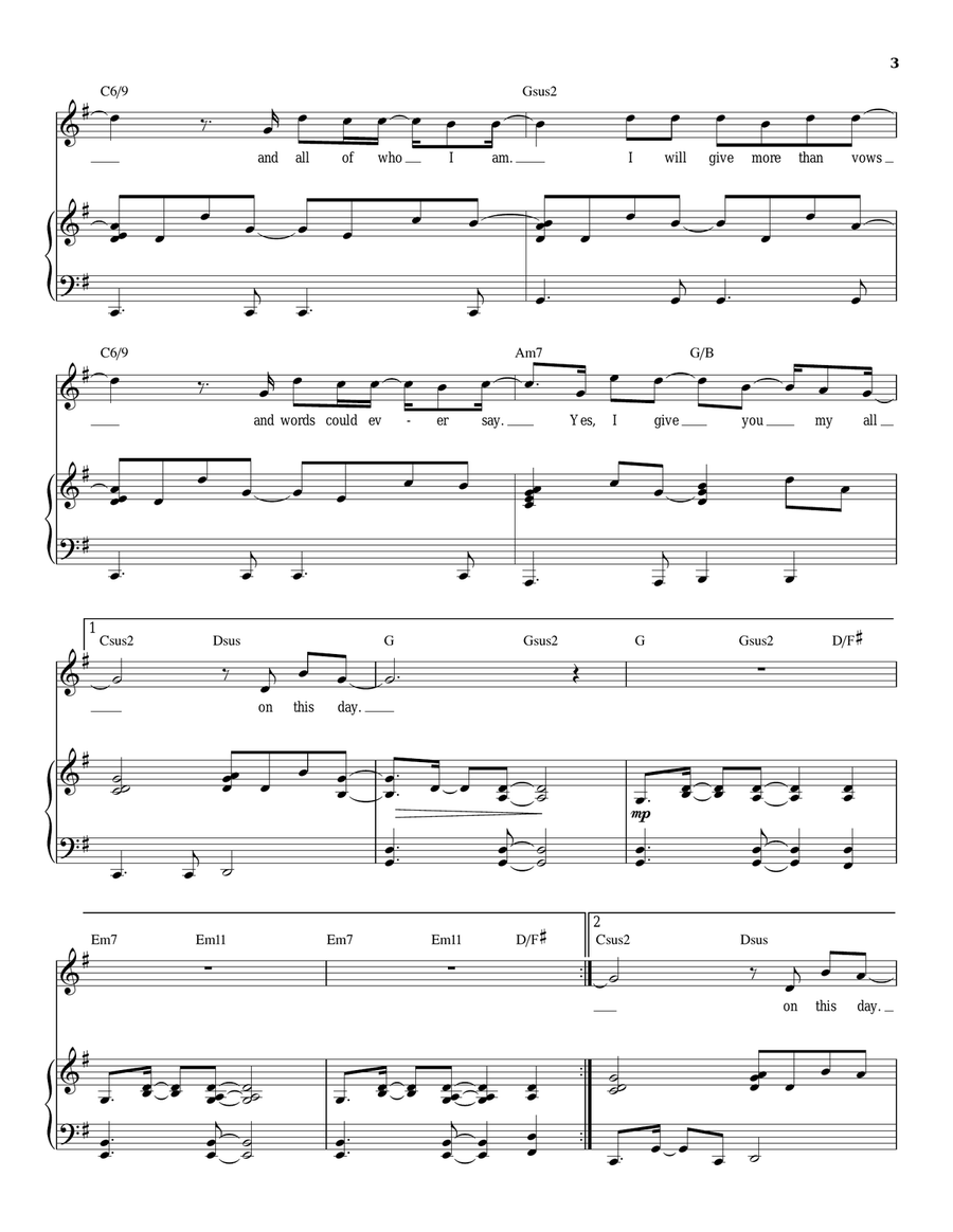 This Day This Day Piano, Vocal scores gallery preview page 3