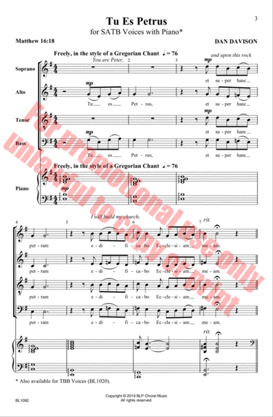 Tu Es Petrus Tu Es Petrus 4-Part scores gallery preview page 4