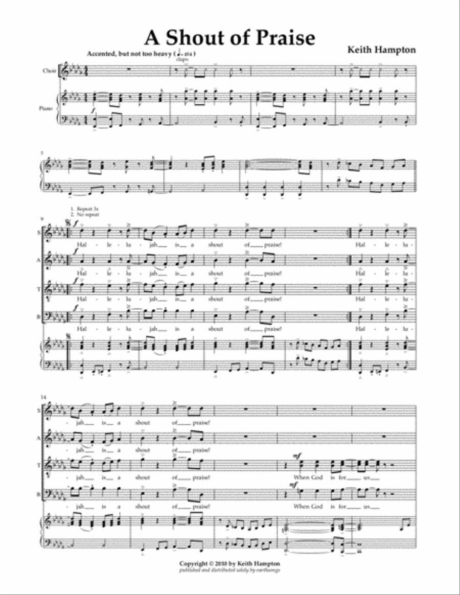 shout of praise, a 4-Part scores gallery preview page 2