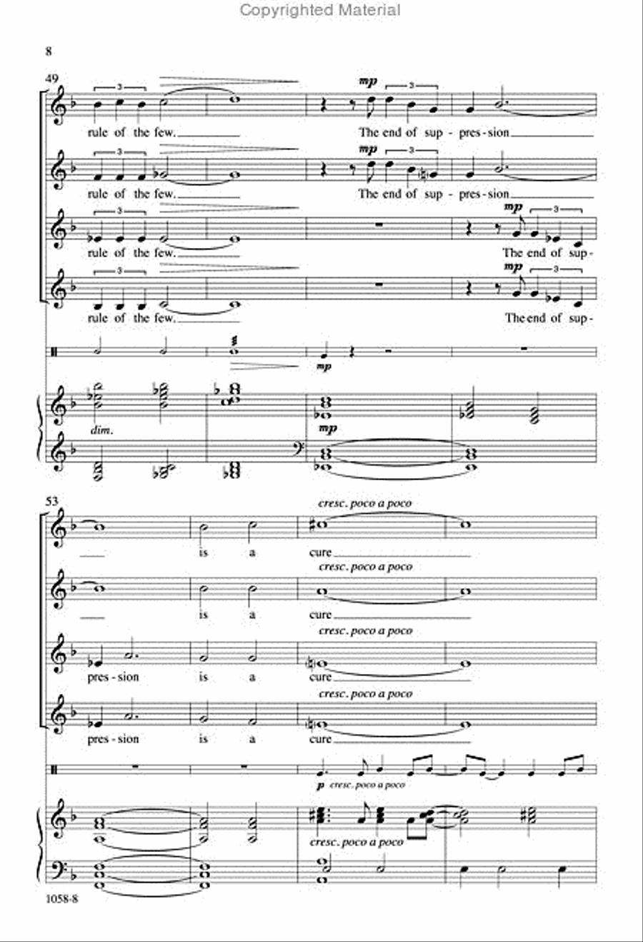 A Universal Dream - SSAA Octavo SSAA scores gallery preview page 7