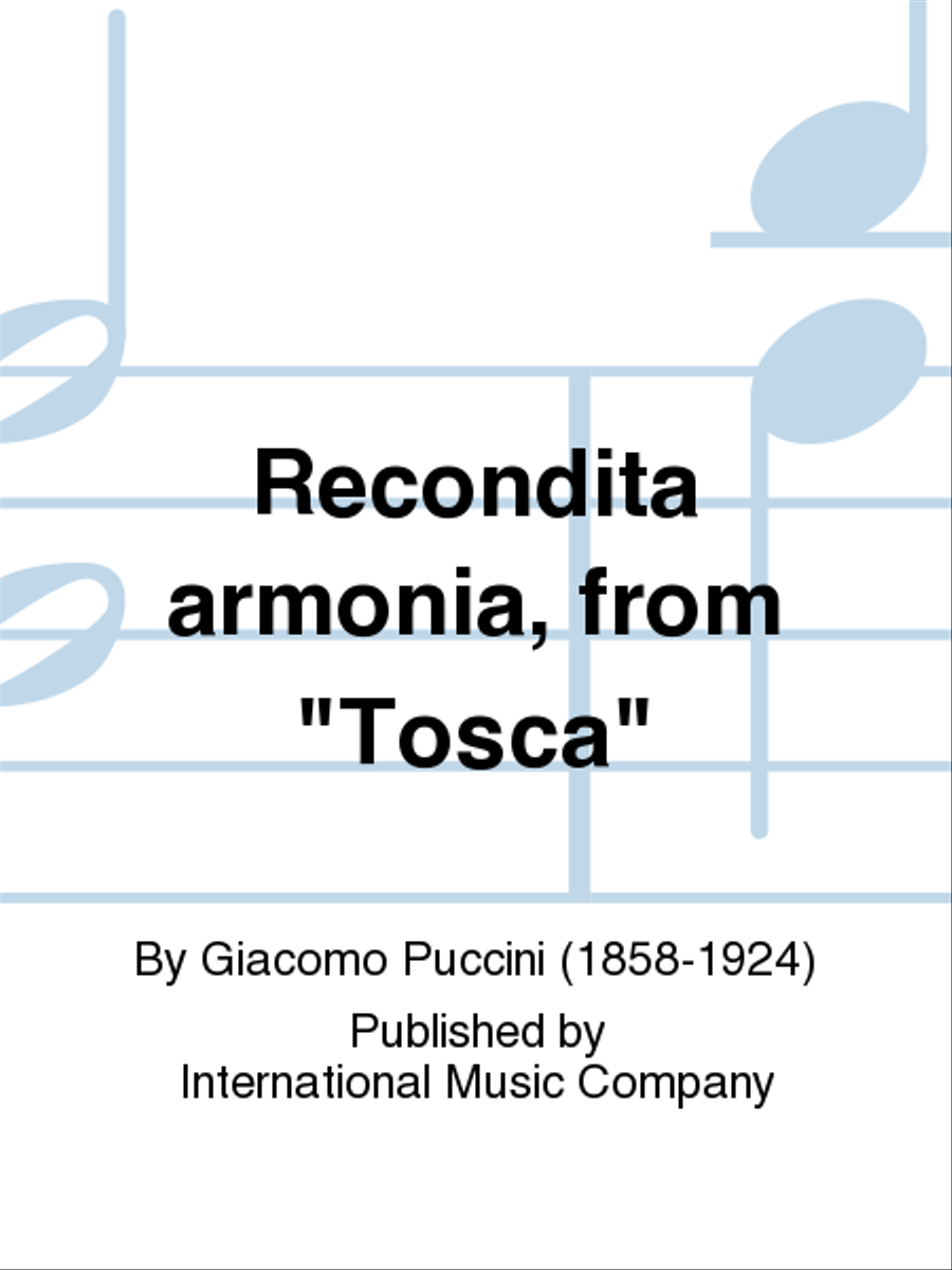 Recondita Armonia, From Tosca (T.) Tenor Voice scores gallery preview page 1