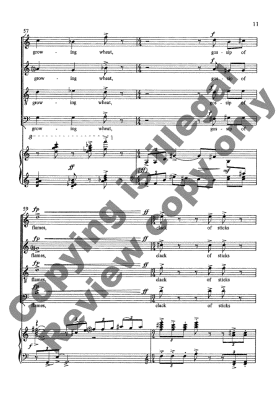 Walt Whitman Song 4-Part scores gallery preview page 22