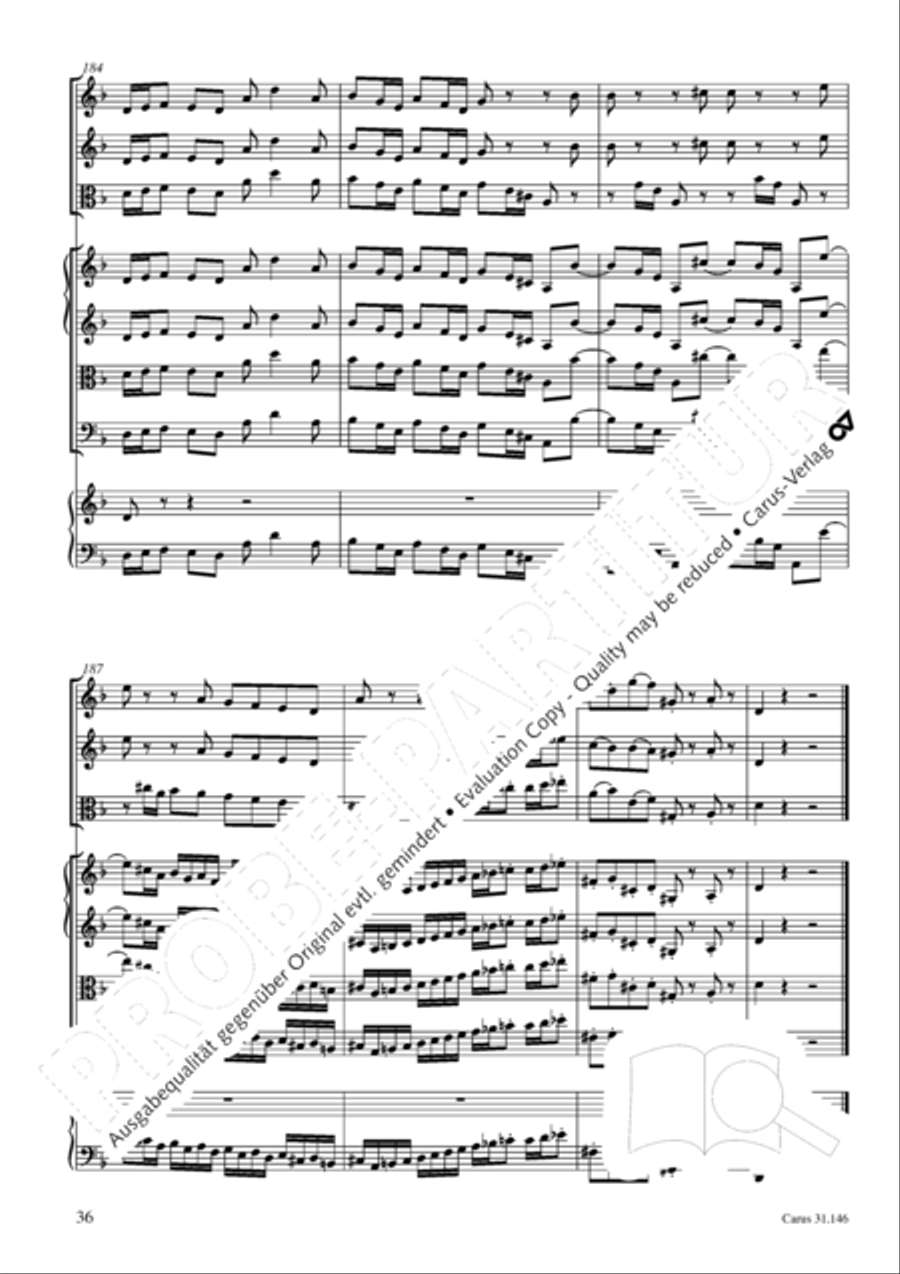 Through bitter tribulation we enter into God's kingdom (Wir mussen durch viel Trubsal in das Reich Gottes eingehen) 4-Part scores gallery preview page 37
