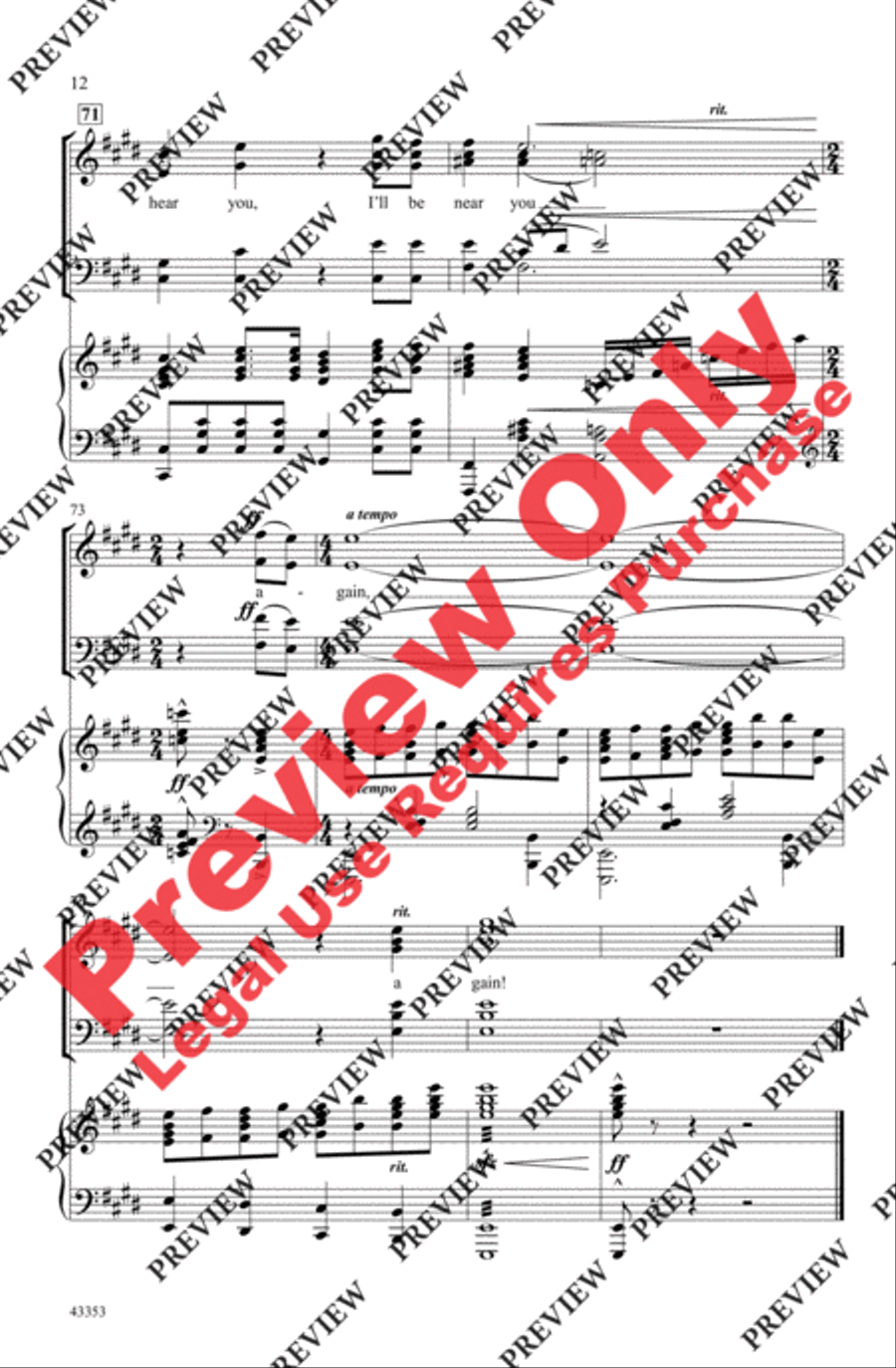 Make Them Hear You 4-Part scores gallery preview page 12