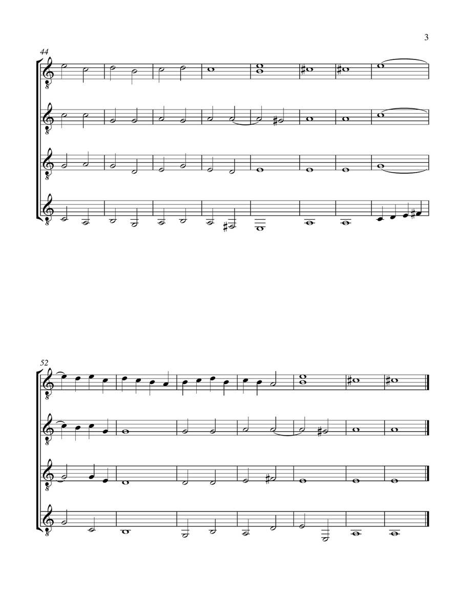 Pavana 1 (Guitar Quartet) - Score and Parts Guitar Ensemble scores gallery preview page 3