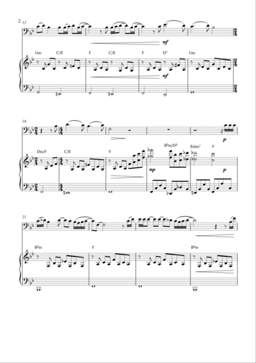 Je Veux Te Dire Adieu Je Veux Te Dire Adieu Bassoon scores gallery preview page 2