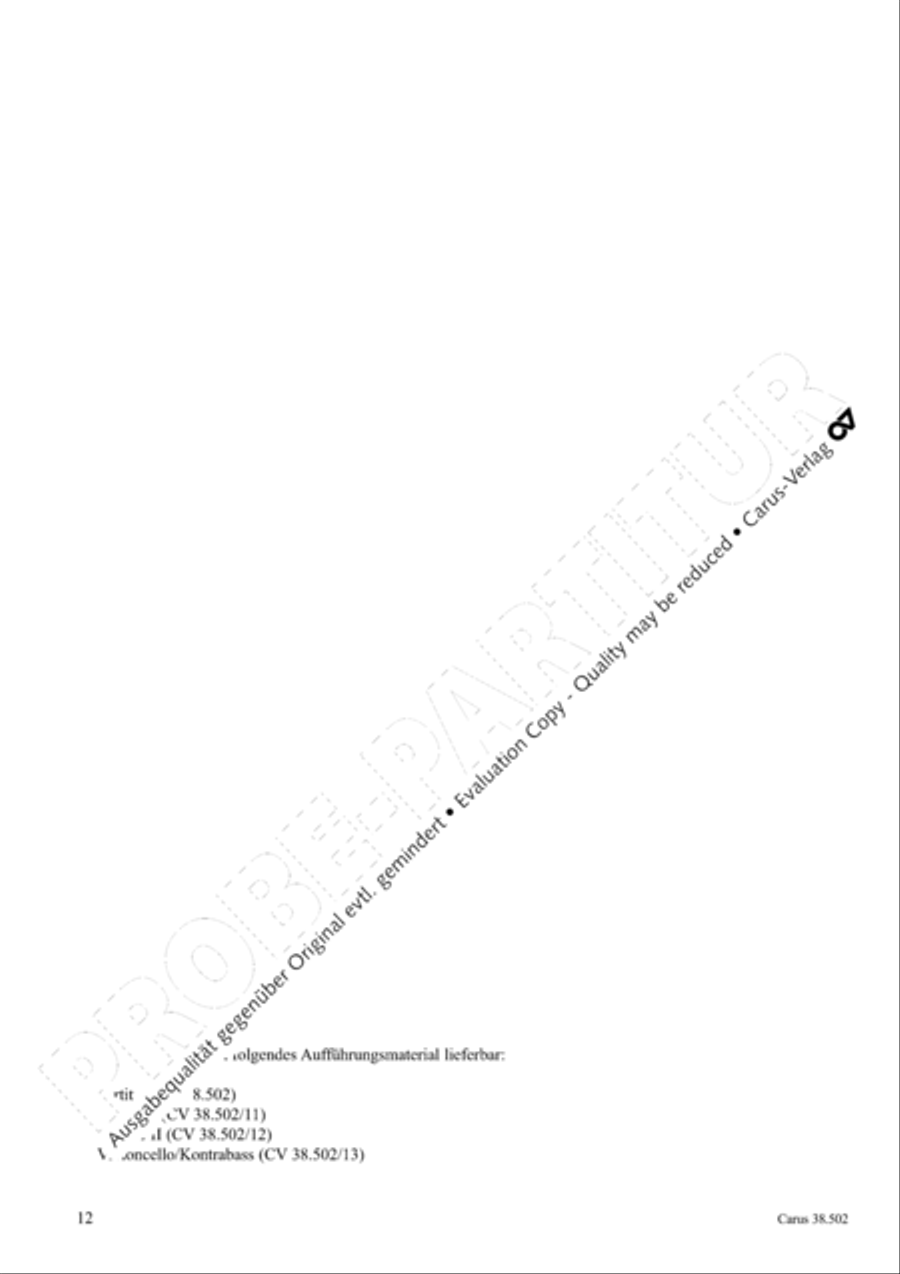 Organ Concerto in B flat major (Orgelkonzert in B) Violin scores gallery preview page 15