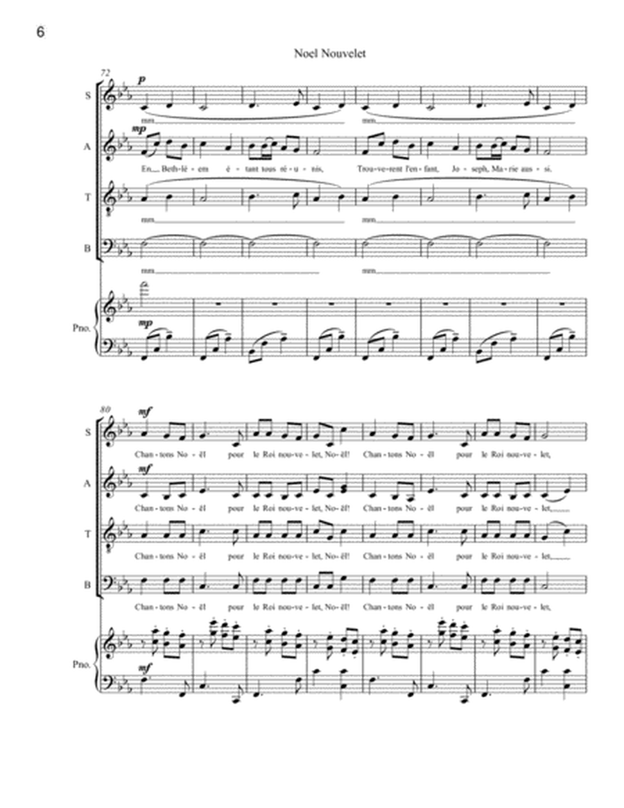 Noel Nouvelet for SATB and piano image number null