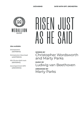 Book cover for Risen Just As He Said