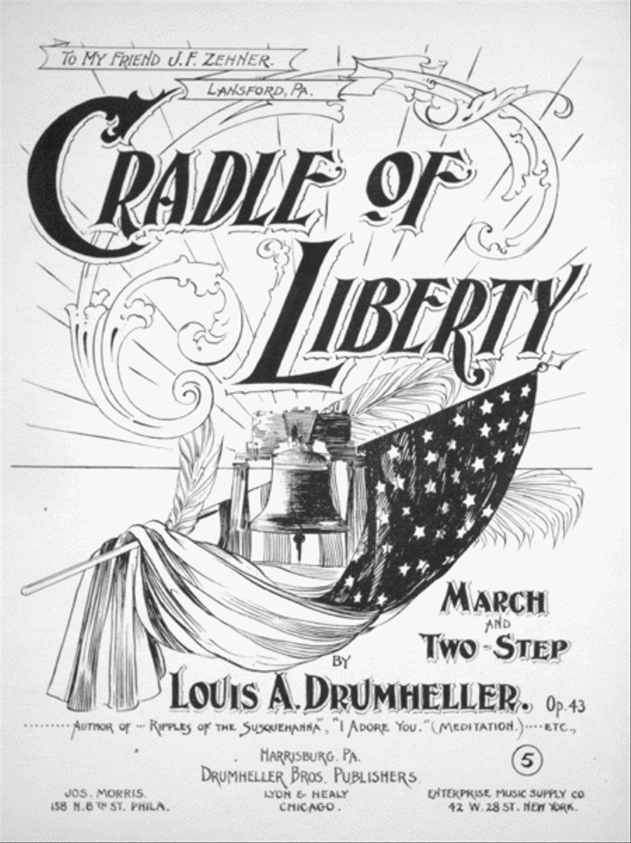 Cradle of Liberty. March and Two-Step Piano Solo scores gallery preview page 1