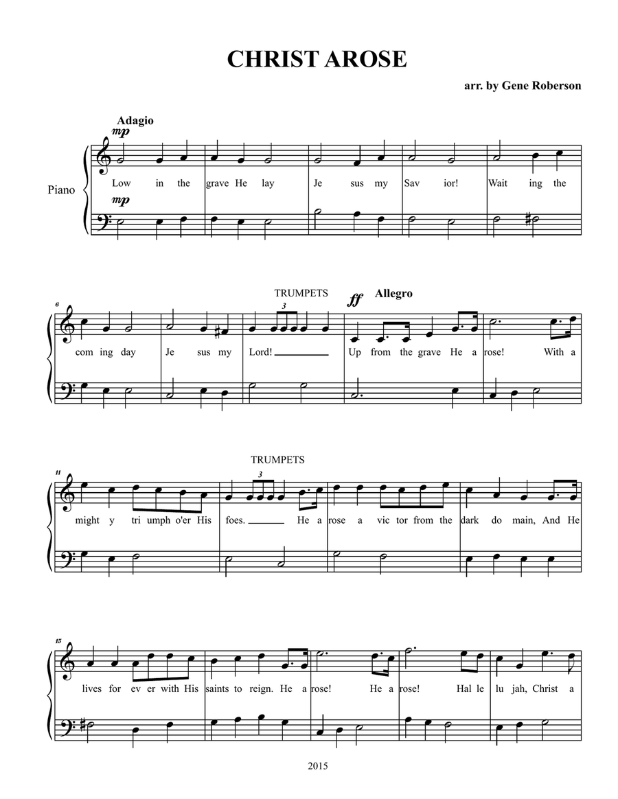 Seven Easter Hymns for Children -Piano Solos Easy Piano scores gallery preview page 4
