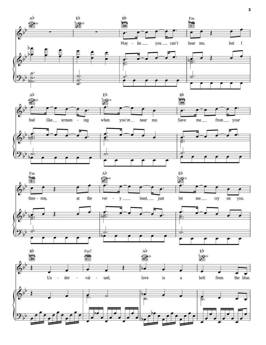 Make You Happy Piano, Vocal, Guitar scores gallery preview page 3