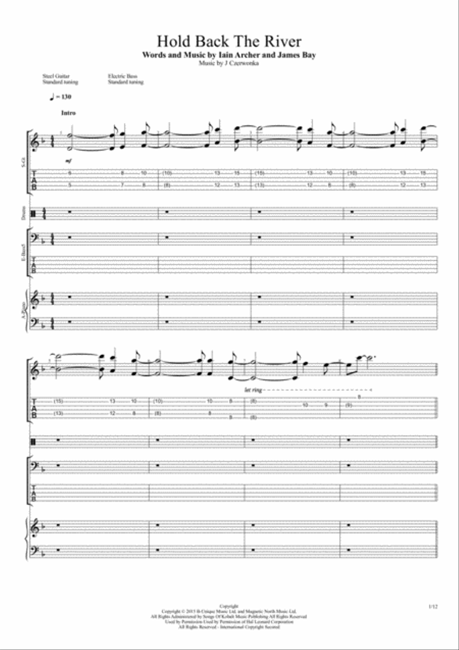 Hold Back The River Small Ensemble scores gallery preview page 1