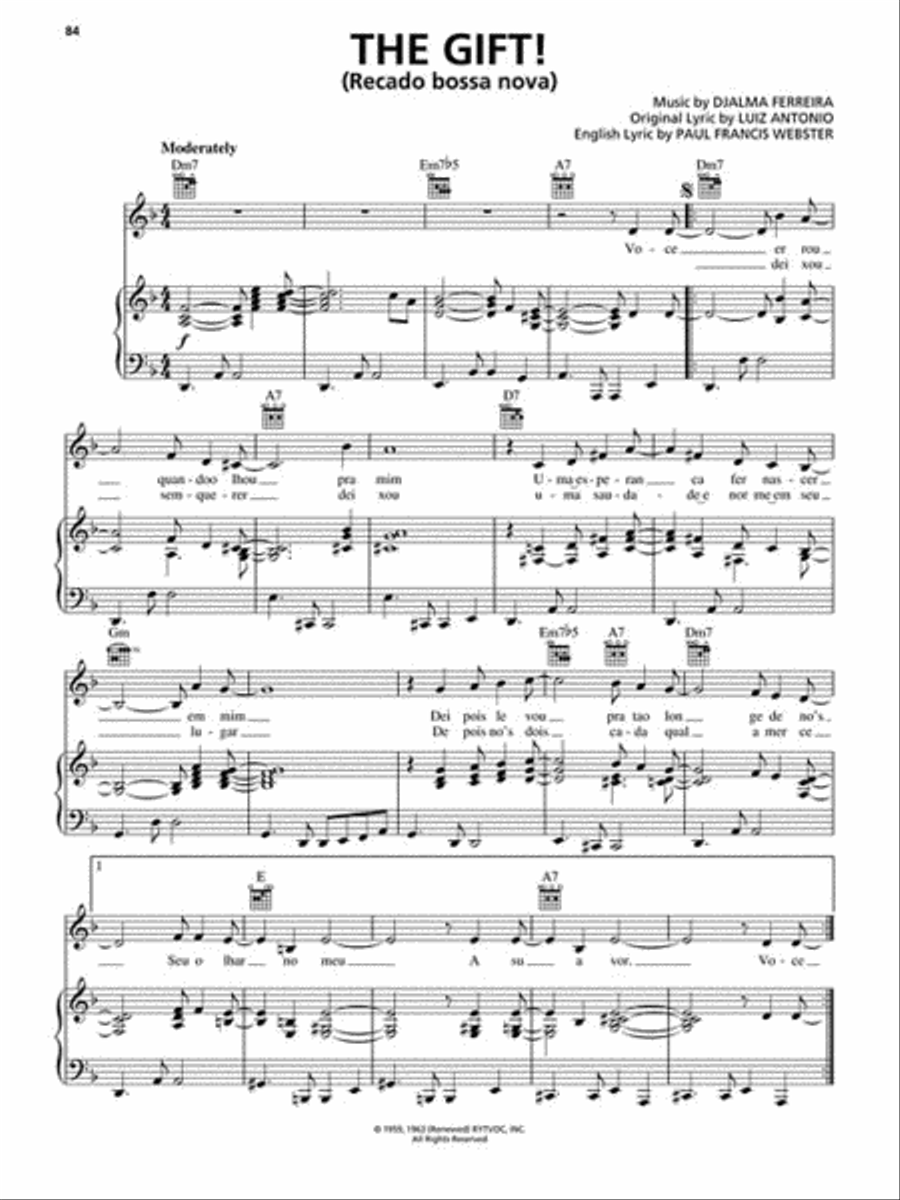 The Bossa Nova Songbook The Bossa Nova Songbook Piano, Vocal, Guitar scores gallery preview page 3