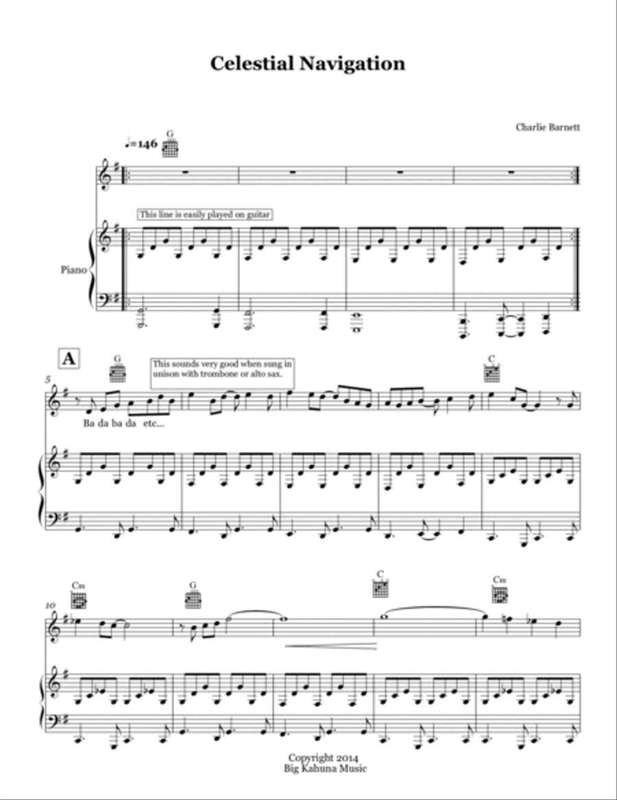Celestial Navigation Celestial Navigation Piano, Vocal, Guitar scores gallery preview page 2