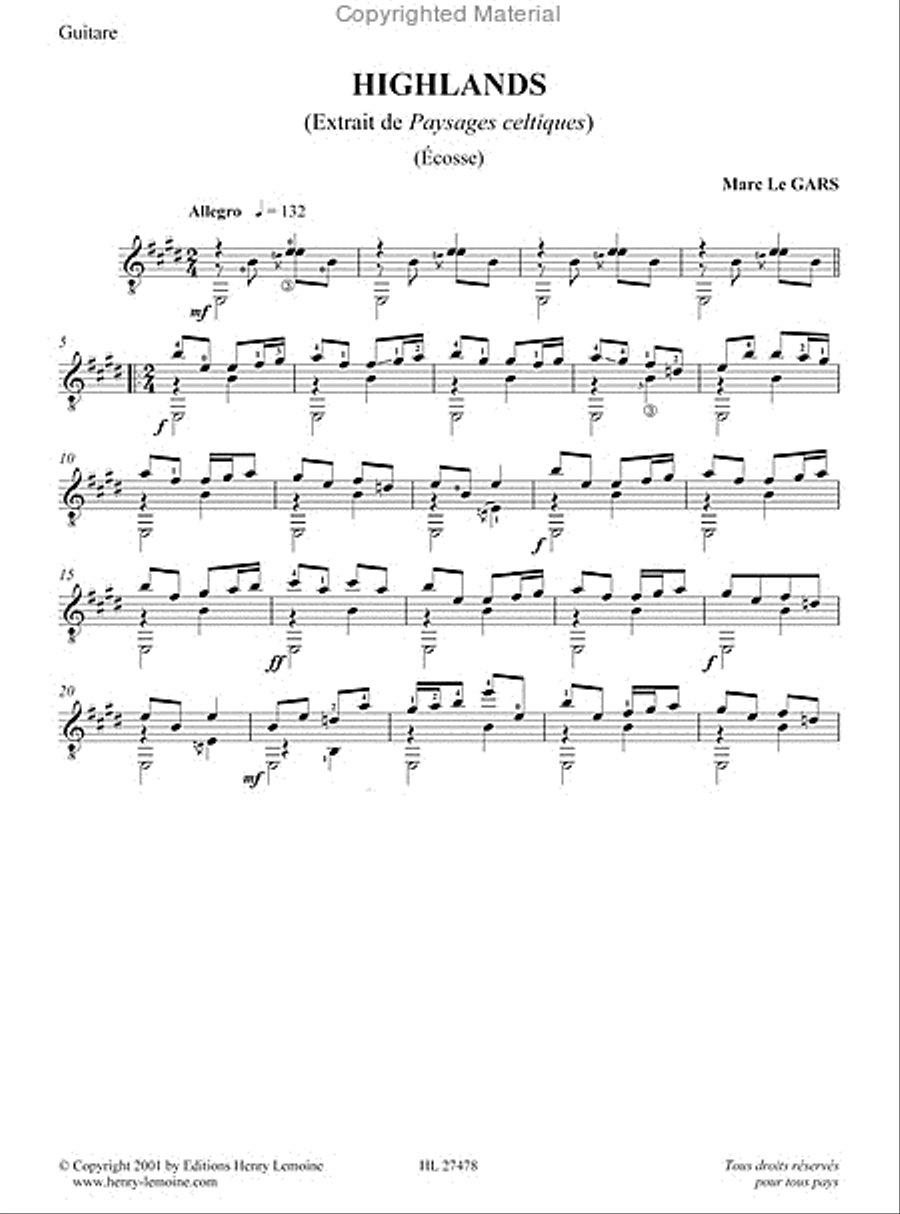 Paysages Celtiques - Volume 1 Acoustic Guitar scores gallery preview page 13