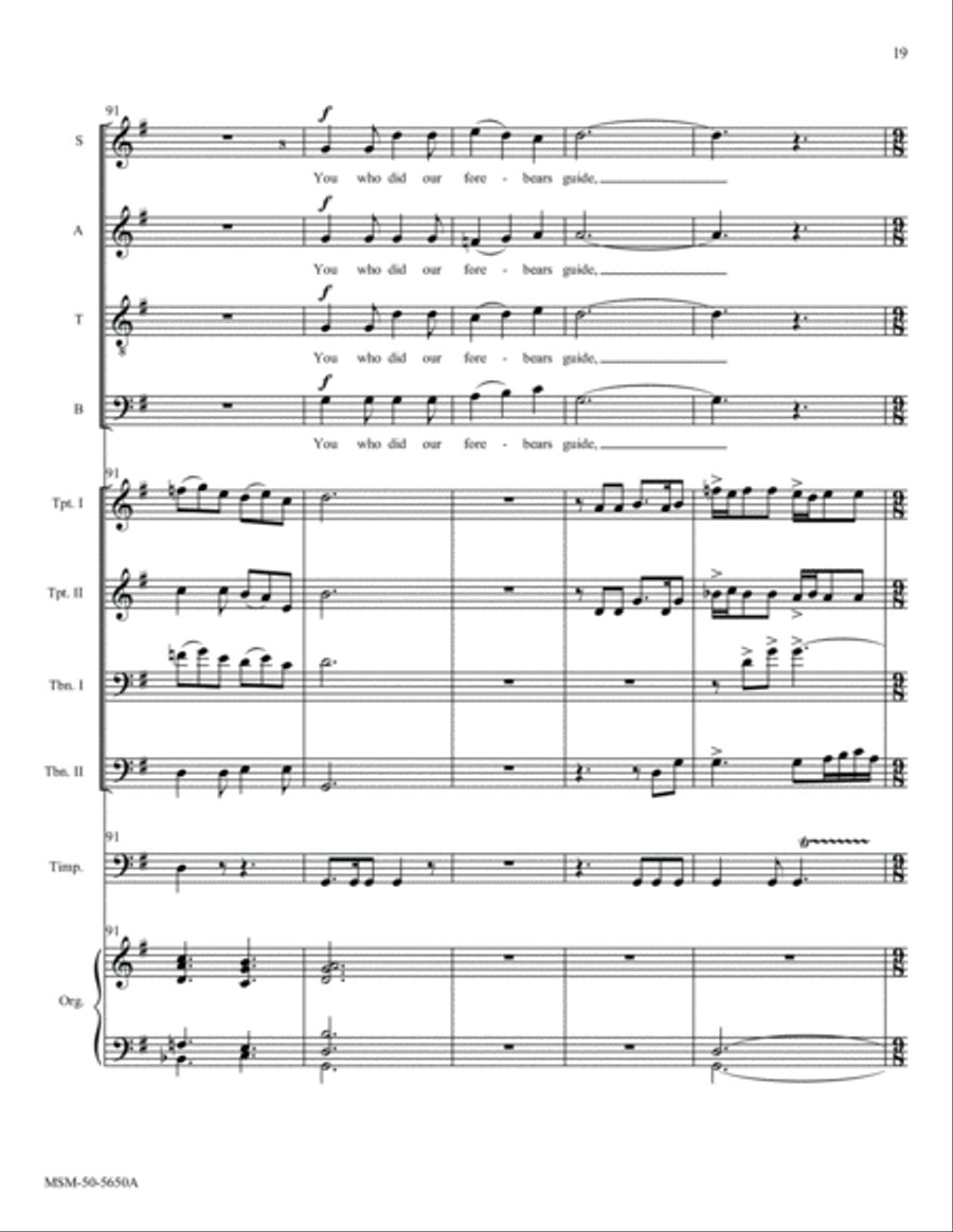 Hail this Joyful Day's Return (Full Score) Choir scores gallery preview page 10