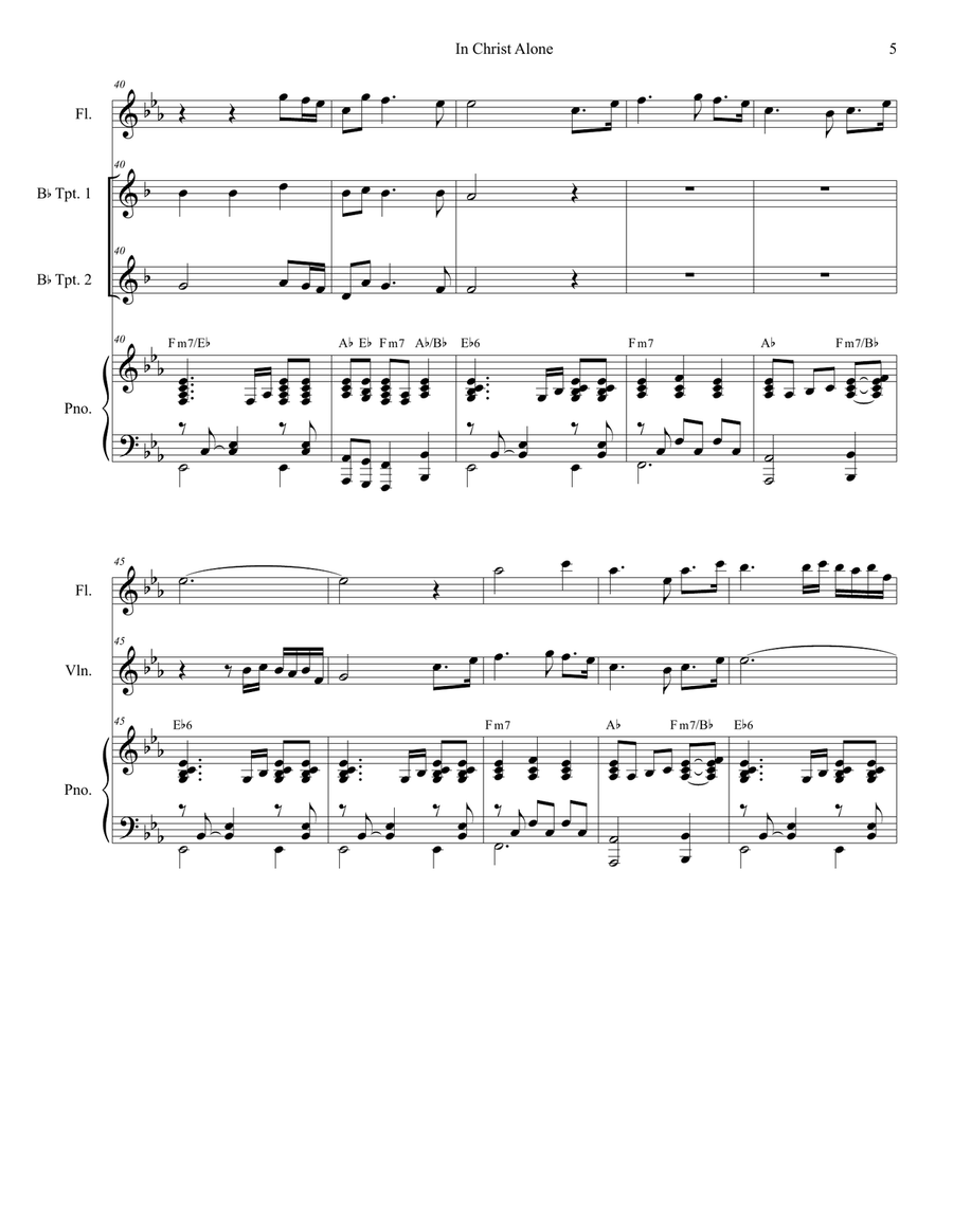 In Christ Alone Trumpet Duet scores gallery preview page 5
