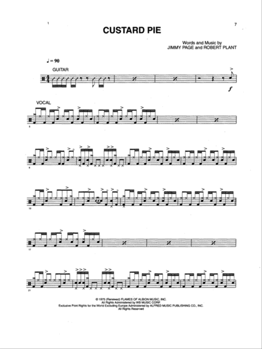 Led Zeppelin -- Physical Graffiti Platinum Drums Drum Set scores gallery preview page 3