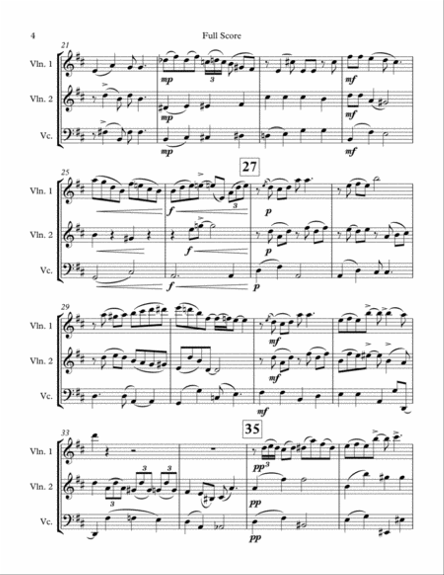 Ain't Misbehavin' String Trio scores gallery preview page 4