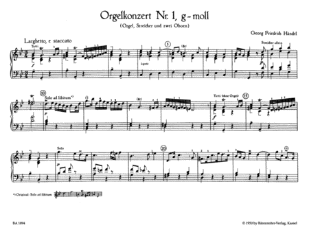 Concertos for Organ I, Op. 4/1-3