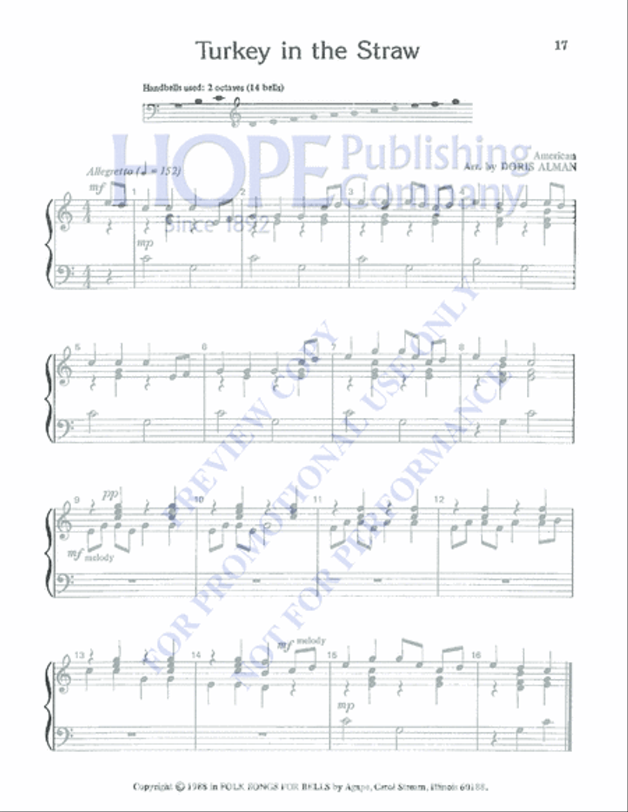 Folk Songs for Bells Folk Songs for Bells 2-Octaves scores gallery preview page 18
