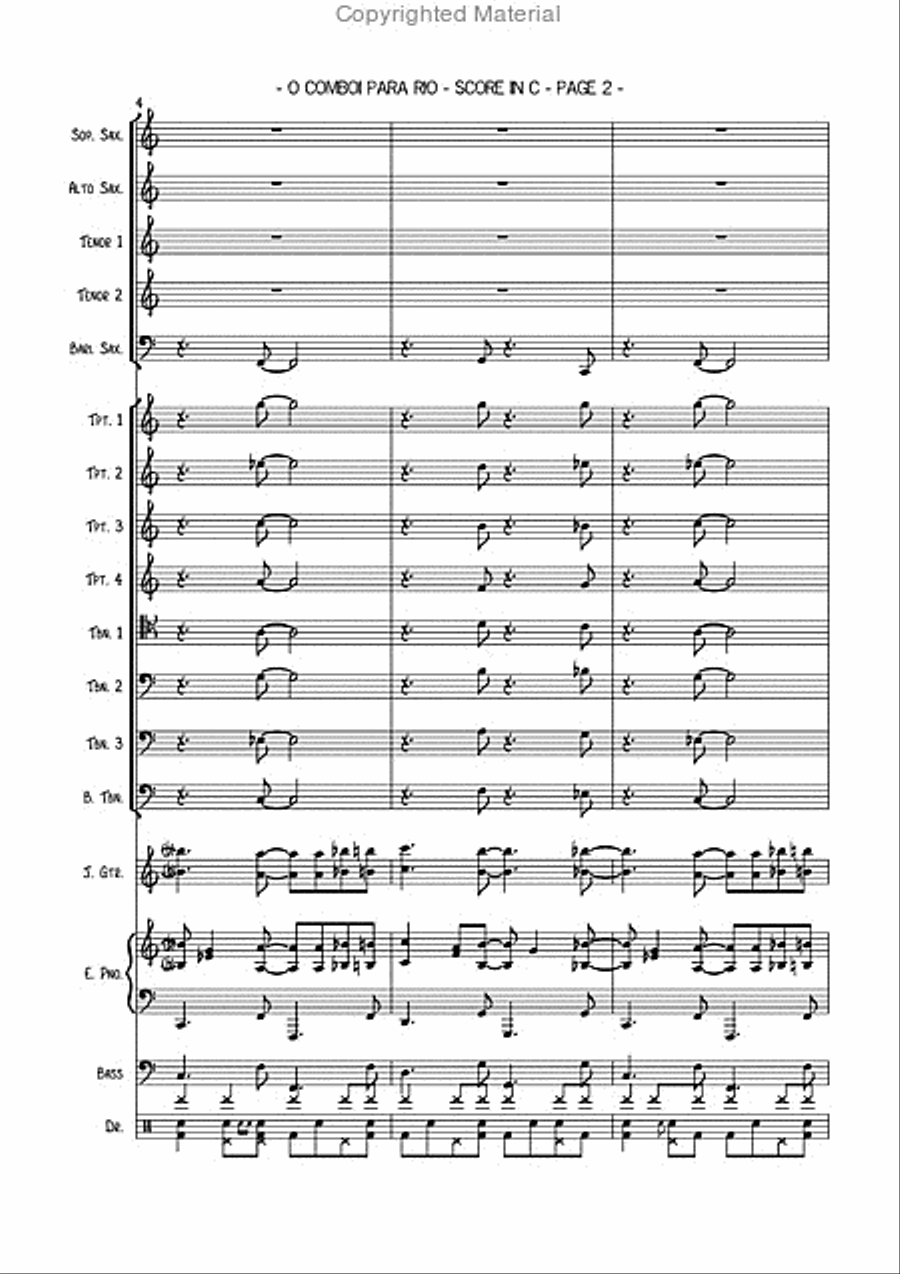 O comboi para rio Jazz Ensemble scores gallery preview page 3