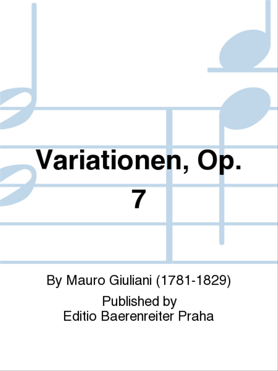 Variationen für Gitarre Solo, op. 7 Acoustic Guitar scores gallery preview page 1