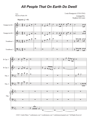 All People That On Earth Do Dwell (Vocal solo - Medium Key) (Full Score - Alternate) - Score Only