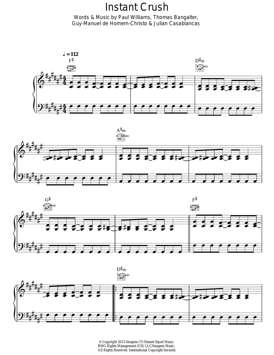 Instant Crush Acoustic Guitar scores gallery preview page 1