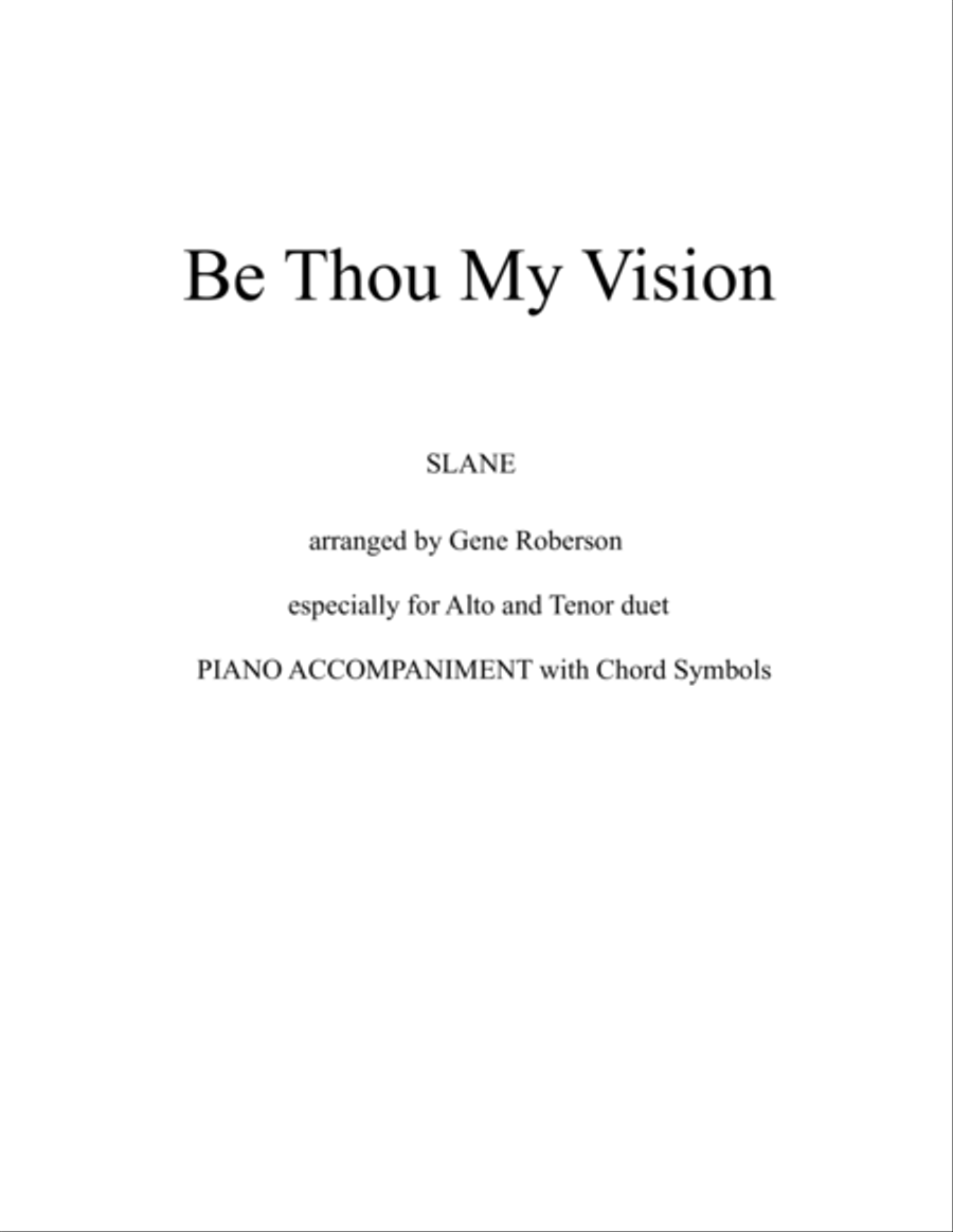 Be Thou My Vision (SLANE) Vocal Duet (Alto Tenor)