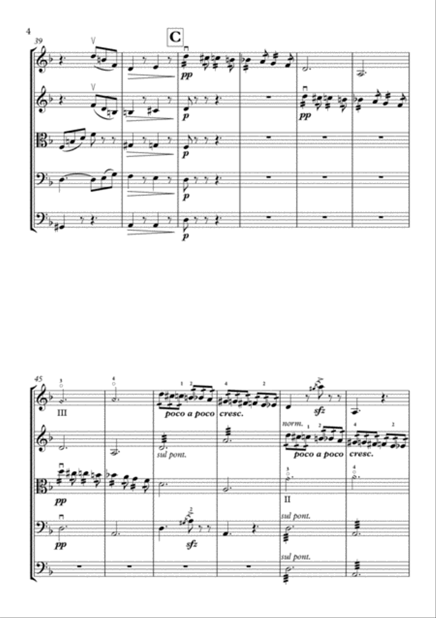Rainstorm, for String Orchestra String Orchestra scores gallery preview page 6