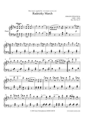 Radetsky March - Piano