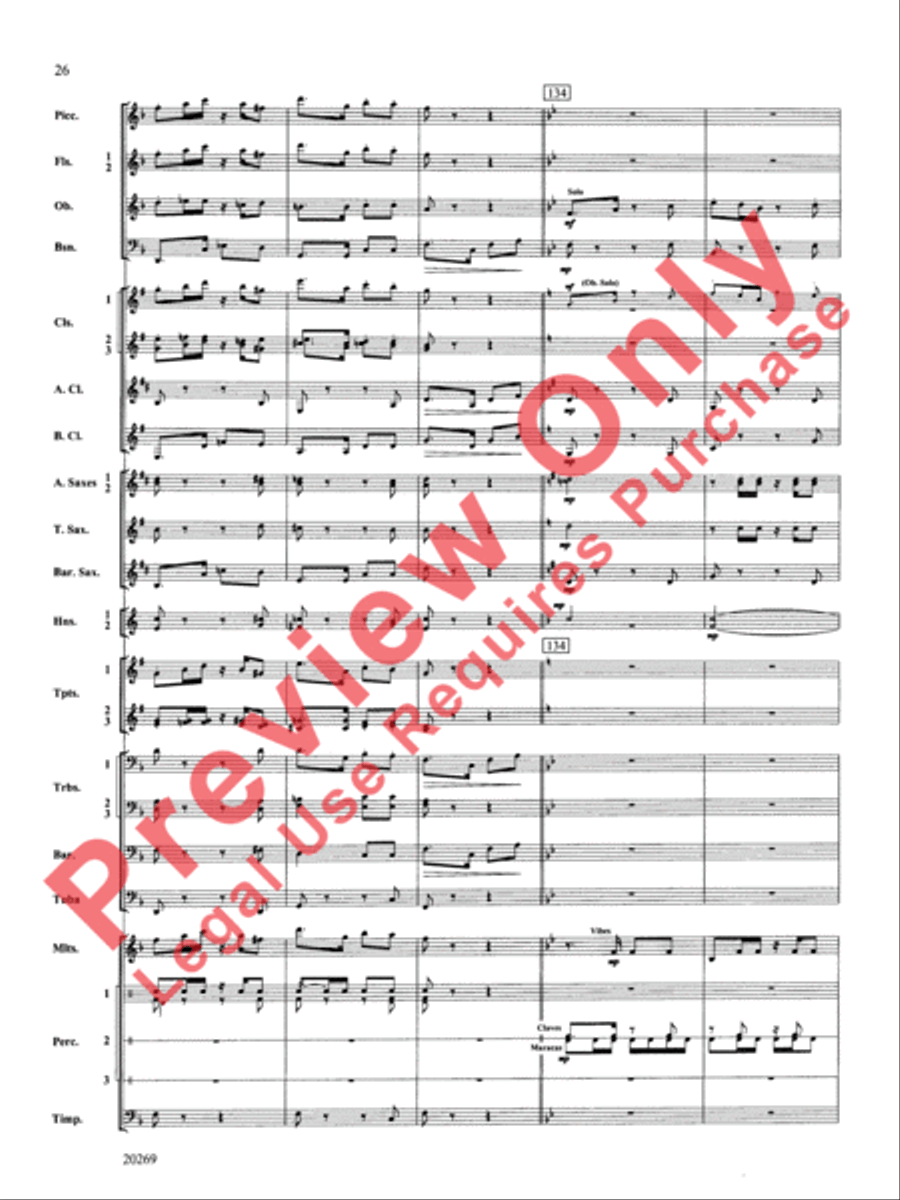 Night in the Tropics Night in the Tropics Concert Band scores gallery preview page 27