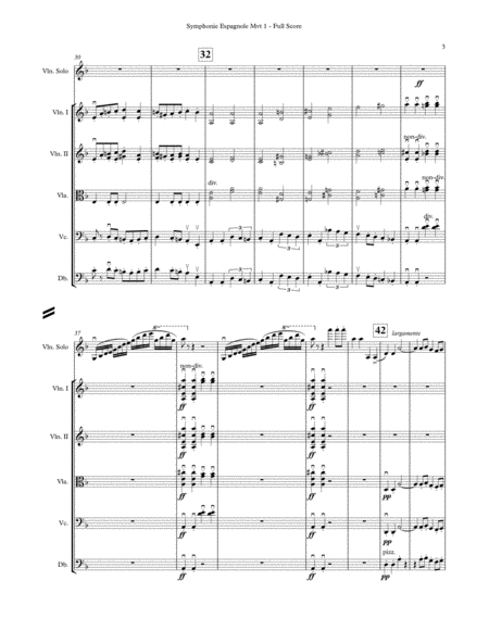 Lalo - Symphonie Espagnole, 1st Movement - Solo Violin and String Orchestra