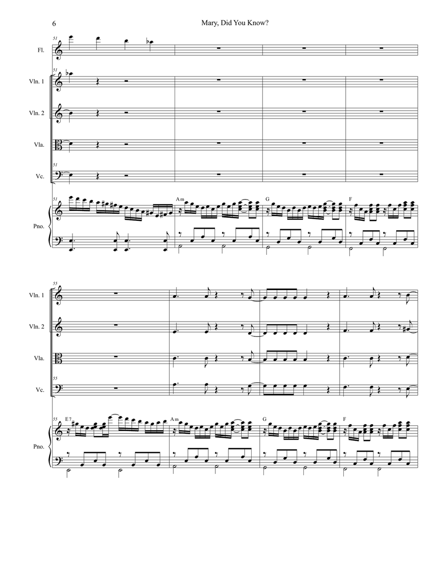 Mary, Did You Know? Mary, Did You Know? String Quartet scores gallery preview page 6