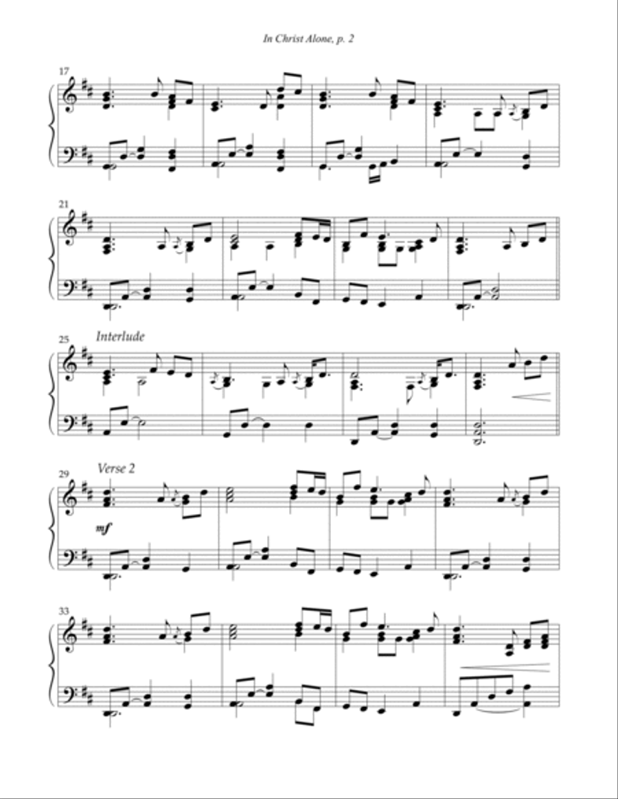 In Christ Alone In Christ Alone Piano Solo scores gallery preview page 3