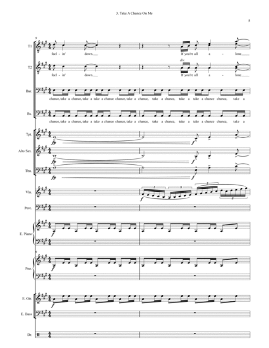 Take A Chance On Me Large Ensemble scores gallery preview page 5