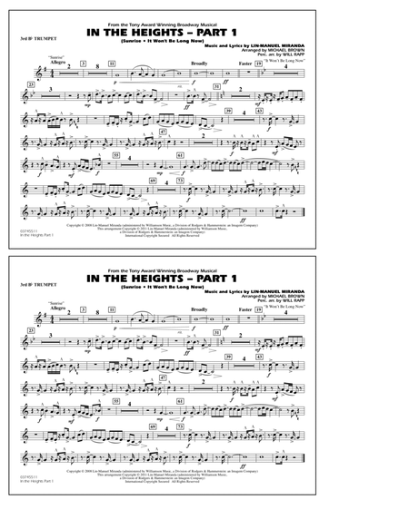 In The Heights: Part 1 - 3rd Bb Trumpet