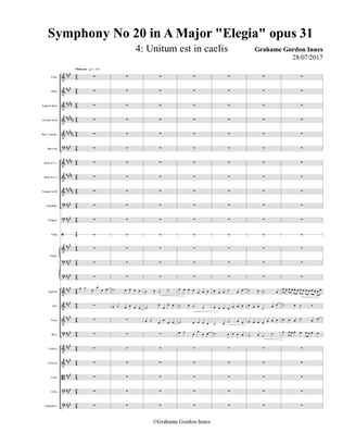 Book cover for Symphony No 20 in A Major "Elegia" Opus 31 - 4th Movement (4 of 4) - Score Only