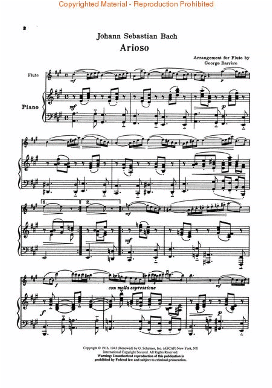 Arioso Flute Solo scores gallery preview page 2