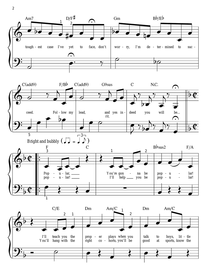 Popular Popular Easy Piano scores gallery preview page 2